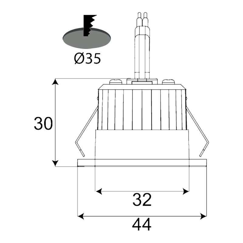 3CCT LED Mini-downlight LICHT 3W